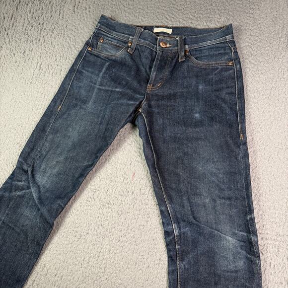 Unbranded Brand Selvedge Jeans 29x29 UB401 Tight Fit Raw Indigo Denim Honeycomb - Picture 4 of 11